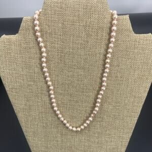 White Faux Pearl Necklace